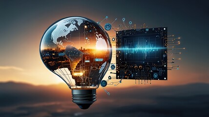 Innovative technologies modern creative background