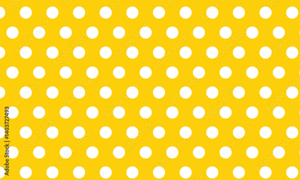 Poster abstract white dot pattern on yellow.