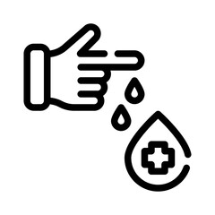 blood drop line icon
