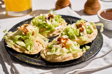 Authentic Street food Style Mexican Sopes