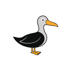 Albatross Vector Art Illustration | Colorful Albatross Bird Design