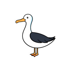 Albatross Vector Art Illustration | Colorful Albatross Bird Design