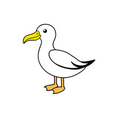Albatross Vector Art Illustration | Colorful Albatross Bird Design