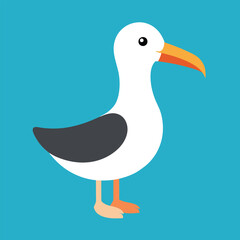 Albatross Vector Art Illustration | Colorful Albatross Bird Design