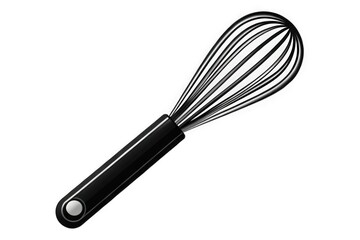 kitchen utensil whisk black white silhouette cooking tool