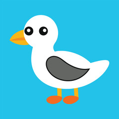 Albatross Vector Art Illustration | Colorful Albatross Bird Design