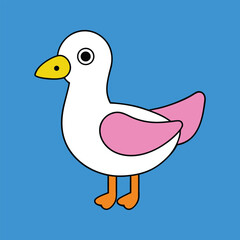 Albatross Vector Art Illustration | Colorful Albatross Bird Design