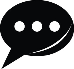 Fototapeta premium Chat Message Silhouette Vector | Communication, Talk & Social Icon