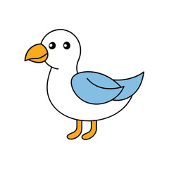 Albatross Vector Art Illustration | Colorful Albatross Bird Design