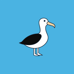 Albatross Vector Art Illustration | Colorful Albatross Bird Design