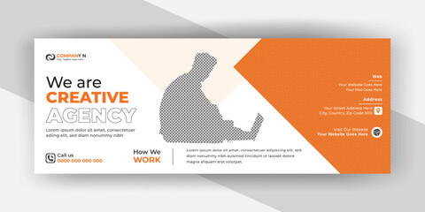 Digital Marketing Business agency Facebook cover template