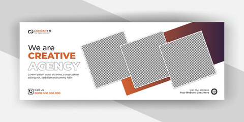 Digital Marketing Business agency Facebook cover template