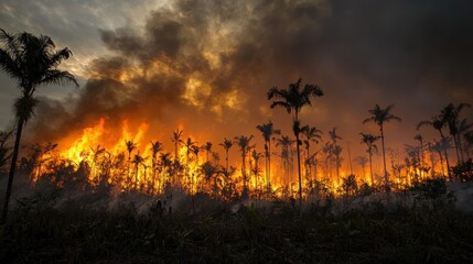 Amazon Rainforest Fire Inferno: A Burning Tragedy