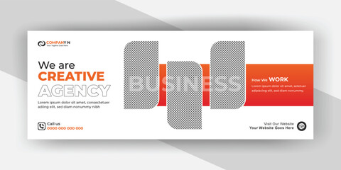 Business agency Facebook cover template