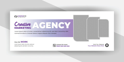 Business agency Facebook cover template