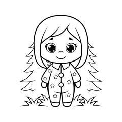 Obraz premium Cute Owl in Santa Hat with Christmas Tree