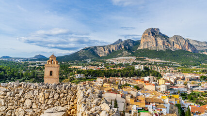 Obraz premium View of the beautiful town of Polop in Alicante.