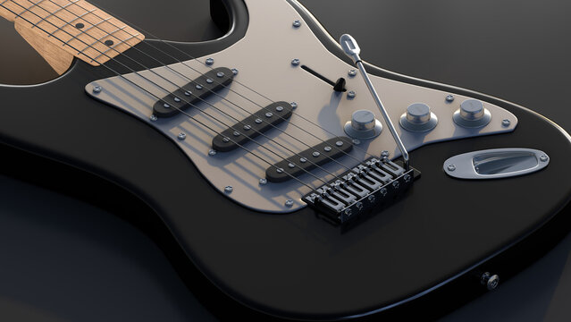 Close-Up View Of An Electric Guitar