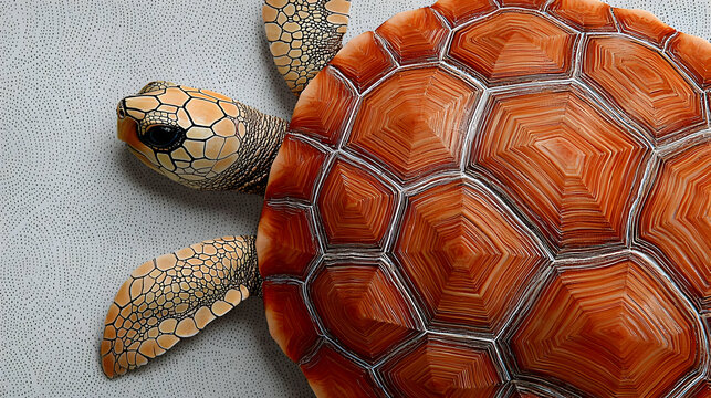Detailed View Of A Turtle Shell