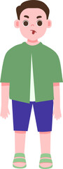Cute kid variation expression illustration 