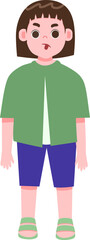 Cute kid variation expression illustration 