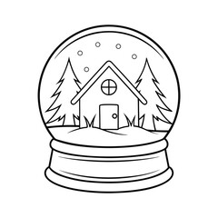 cute snow globe with house inside  add grass and a (3).eps