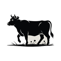 Cow silhouette Vector illustration