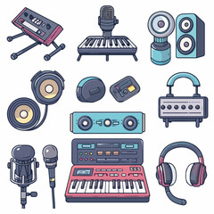 music icons set