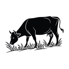 Cow silhouette Vector illustration