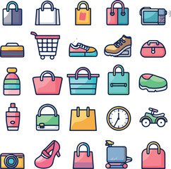 set of shopping icons