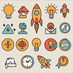 set of icons for web design