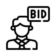 bidder line icon