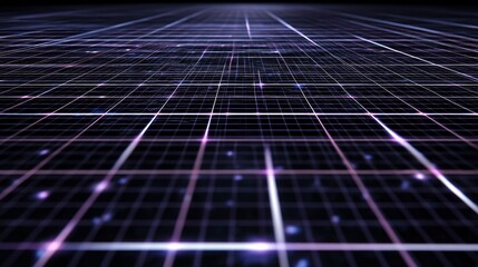 Abstract Glowing Grid Perspective Background Illustration