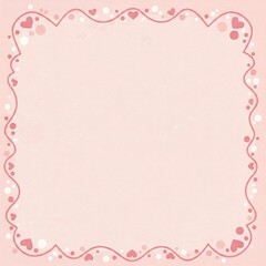 pink frame with hearts