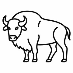Buffalo outline icon on white background
