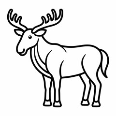 Elk outline icon on white background