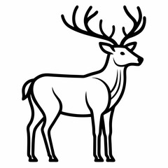 Elk outline icon on white background