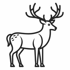 Elk outline icon on white background