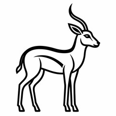 Gazelle outline icon on white background