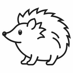 Porcupine outline icon on white background