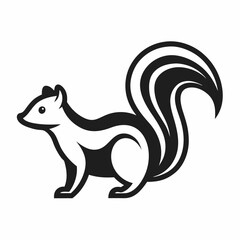 Skunk outline icon on white background