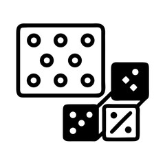 Dice Blocks Icon Representing Games or Random Chance