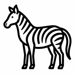 Zebra outline icon on white background