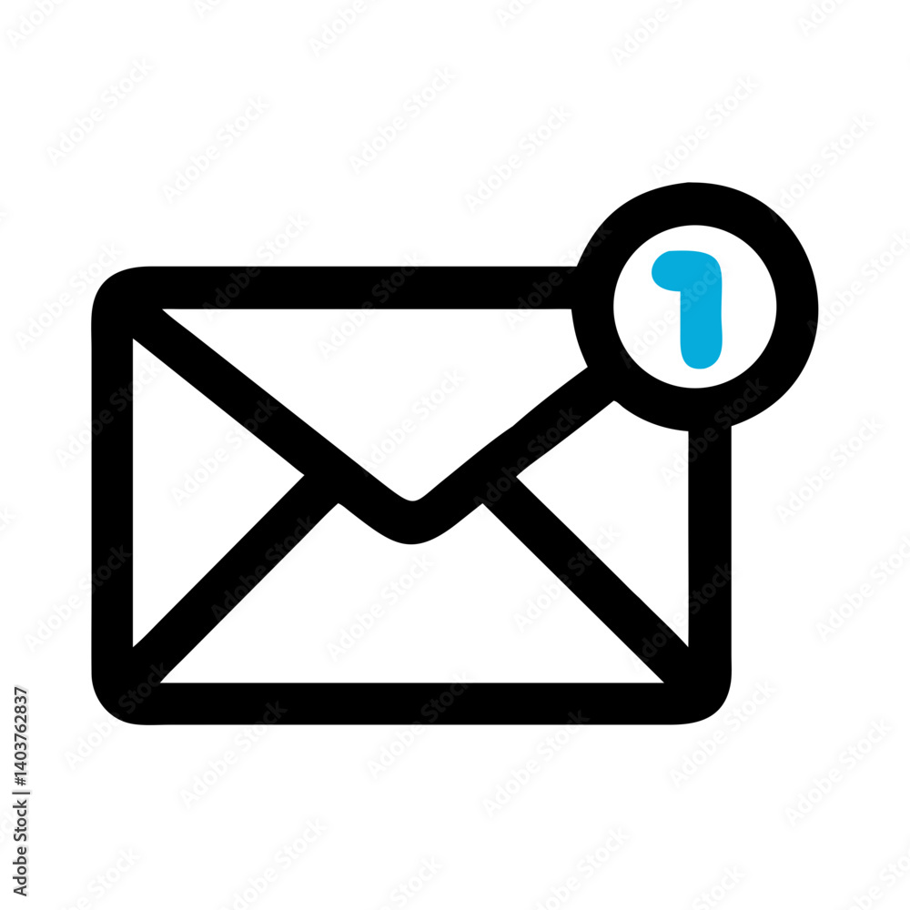 Poster envelope icon representing email or message communication