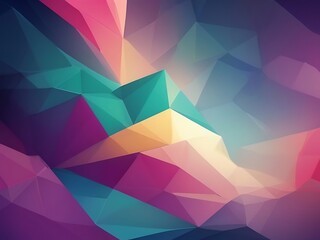 Obraz premium Vibrant Polygon Low Poly Abstract Background Modern Geometric Art Design