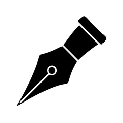 Fountain Pen Icon Representing Calligraphy or Handwriting