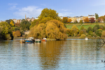 Richmond Hill and River Thames trees in an array of spectacular autumn colours