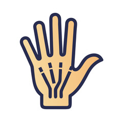 Obraz premium Hand Icon Representing Palm or Manual Structure