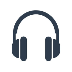 Headphones Icon Representing Audio Listening