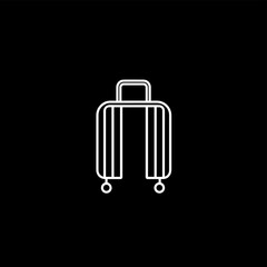 simple suitcase logo icon vector 